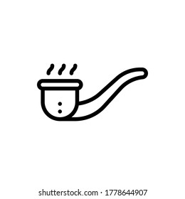 Pipe, Cigarette, Tobacco Icon Logo Vector Isolated. Oktoberfest Icon Set. Editable Stroke and Pixel Perfect.