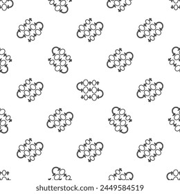 Pipe Clamp Icon Seamless Pattern, Pipe Holder Vector Art Illustration