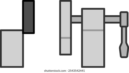 Ilustração isolada do vetor da braçadeira do tubo