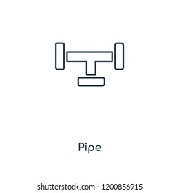 Pipe concept line icon. Linear Pipe concept outline symbol design. This simple element illustration can be used for web and mobile UI/UX.