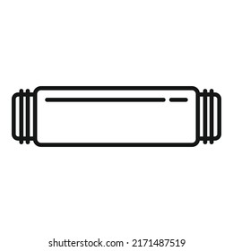 Pipe connect icon outline vector. Metal tube. Steel system