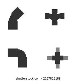 diseño de ilustración de icono de conexión de tubería