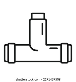 Pipe Connection Icon Outline Vector. Industrial Flange. Drain Steel