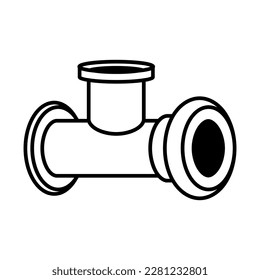 Pipe Connection Icon Outline Vector Illustration