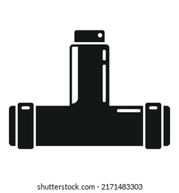 Pipe Connection Icon Simple Vector. Industrial Flange. Drain Steel