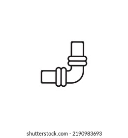 diseño de símbolo vectorial de icono de conexión de tubería