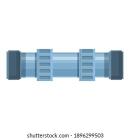 Icono de conector de tubería. Dibujo del icono del vector del conector de tubería para el diseño web aislado en fondo blanco