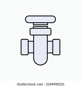 Pipe Connector Icon. Valve Symbol.