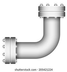 Pipe corner element isolated on a white background