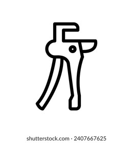 Pipe Cutting Tool line icon, outline icon, vector, pixel perfect icon