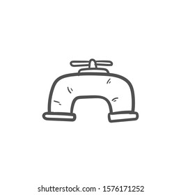 pipe doodle icon vector hand drawing 
