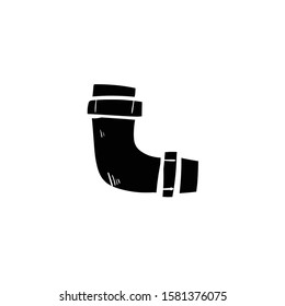 pipe doodle icon vector hand drawing 