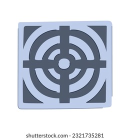 pipe drainage grate cartoon. hole sewer, drain road pipe drainage grate sign. isolated symbol vector illustration
