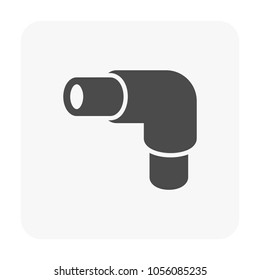 Pipe fitting icon on white.