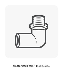 Pipe fitting and part for plumbing and piping work.