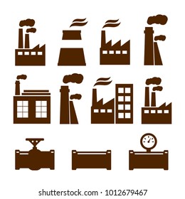 Pipe fittings vector icons set. Tube industry, construction pipeline, drain system. Pipeline water vector