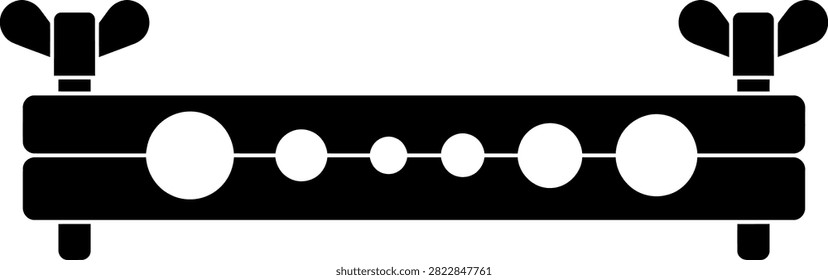 Pipe flaring tool flat vector icon with plumbing maintenance construction industrial equipment silhouette technical