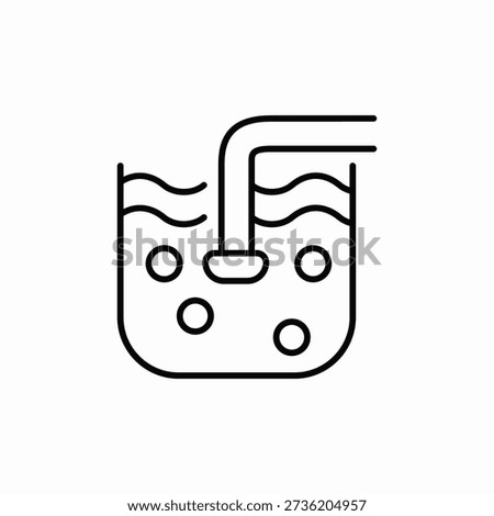 pipe flow fill icon sign vector