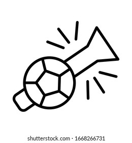 Pipe, football icon. Simple line, outline vector elements of soccer for ui and ux, website or mobile application