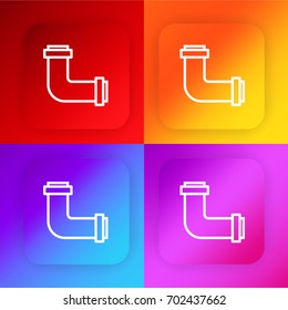 Pipe four color gradient app icon set