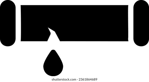 pipe glyph icon illustration vector