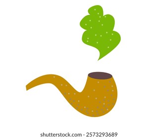 Pipe with Green Smoke for St. Patrick’s Day