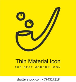 Pipe hand drawn tool bright yellow material minimal icon or logo design