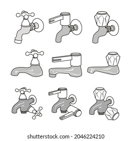 pipe head vector image. with several styles. can be used for illustrations on the page.