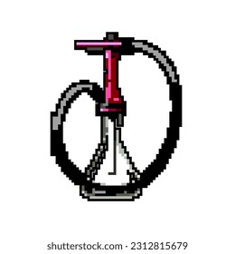 pipe hookah shisha Spiel Pixel Kunst Retro-Vektorgrafik. Bitrohr hookah shisha. alte Vintage-Illustration