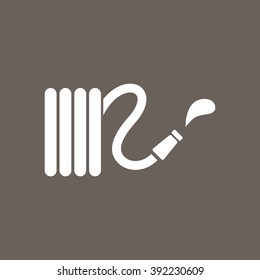 Pipe Hose Icon on Dark Gray Color. Eps-10.