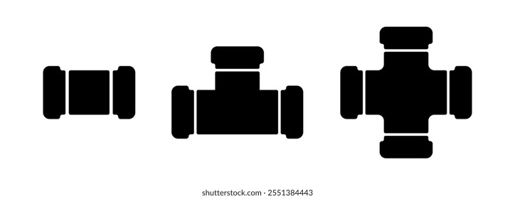 Ícone de pipe em preto e branco	