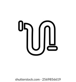 pipe icon Black and white outline vector