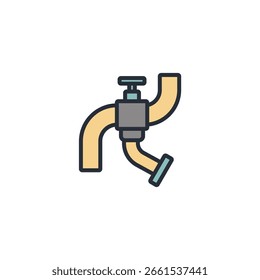 Icono de la pipa de colección. Estilo de diseño con fondo