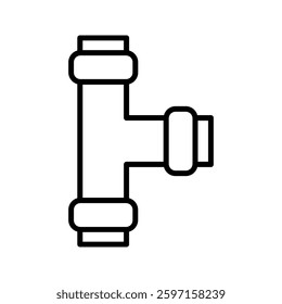 pipe icon color editable on white background