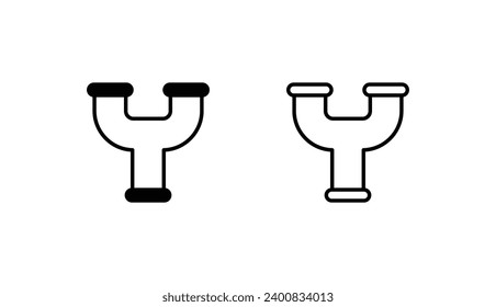Pipe icon design with white background stock illustration