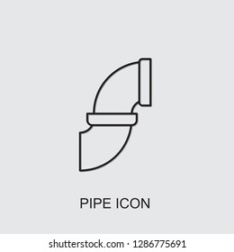 pipe icon . Editable line pipe icon from construction. Trendy pipe icon for web and mobile.