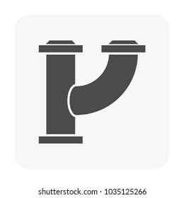 Pipe icon and flange fitting for pipeline connection with valve and other pipe. Using for transportation liquid and gas i.e. crude, oil, natural gas, sewage, wastewater. Also for plumbing, irrigation.