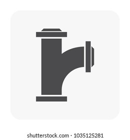 Pipe icon and flange fitting for pipeline connection with valve and other pipe. Using for transportation liquid and gas i.e. crude, oil, natural gas, sewage, wastewater. Also for plumbing, irrigation.
