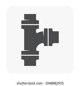 Pipe icon and flange fitting for pipeline connection with valve and other pipe. Using for transportation liquid and gas i.e. crude, oil, natural gas, sewage, wastewater. Also for plumbing, irrigation.