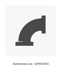 Pipe icon and flange fitting for pipeline connection with valve and other pipe. Using for transportation liquid or gas i.e. crude, oil, natural gas, sewage, wastewater. Also for plumbing, irrigation.