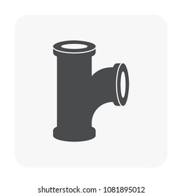 Pipe icon and flange fitting for pipeline connection with valve and other pipe. Using for transportation liquid or gas i.e. crude, oil, natural gas, sewage, wastewater. Also for plumbing, irrigation.