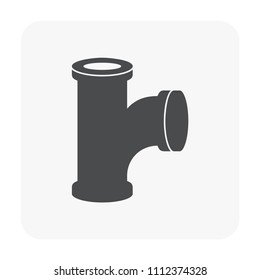 Pipe icon and flange fitting for pipeline connection with valve and other pipe. Using for transportation liquid or gas i.e. crude, oil, natural gas, sewage, wastewater. Also for plumbing, irrigation.
