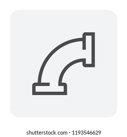 Pipe icon and flange fitting for pipeline connection with valve and other pipe. Using for transportation liquid or gas i.e. crude, oil, natural gas, sewage, wastewater, plumbing, irrigation. 64x64 px.