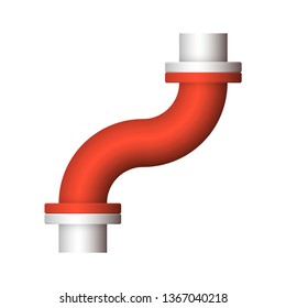 Pipe icon and flange fitting for pipeline connection with valve and other pipe. Using for transportation liquid or gas i.e. crude, oil, natural gas, sewage, wastewater. Also for plumbing, irrigation.