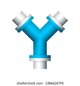 Pipe icon and flange fitting for pipeline connection with valve and other pipe. Using for transportation liquid or gas i.e. crude, oil, natural gas, sewage, wastewater. Also for plumbing, irrigation.