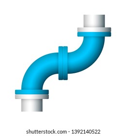 Pipe icon and flange fitting for pipeline connection with valve and other pipe. Using for transportation liquid or gas i.e. crude, oil, natural gas, sewage, wastewater. Also for plumbing, irrigation.