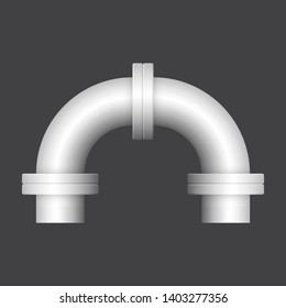 Pipe icon and flange fitting for pipeline connection with valve and other pipe. Using for transportation liquid or gas i.e. crude, oil, natural gas, sewage, wastewater. Also for plumbing, irrigation.