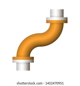 Pipe icon and flange fitting for pipeline connection with valve and other pipe. Using for transportation liquid or gas i.e. crude, oil, natural gas, sewage, wastewater. Also for plumbing, irrigation.