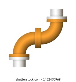 Pipe icon and flange fitting for pipeline connection with valve and other pipe. Using for transportation liquid or gas i.e. crude, oil, natural gas, sewage, wastewater. Also for plumbing, irrigation.
