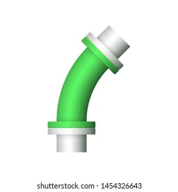 Pipe icon and flange fitting for pipeline connection with valve and other pipe. Using for transportation liquid or gas i.e. crude, oil, natural gas, sewage, wastewater. Also for plumbing, irrigation.